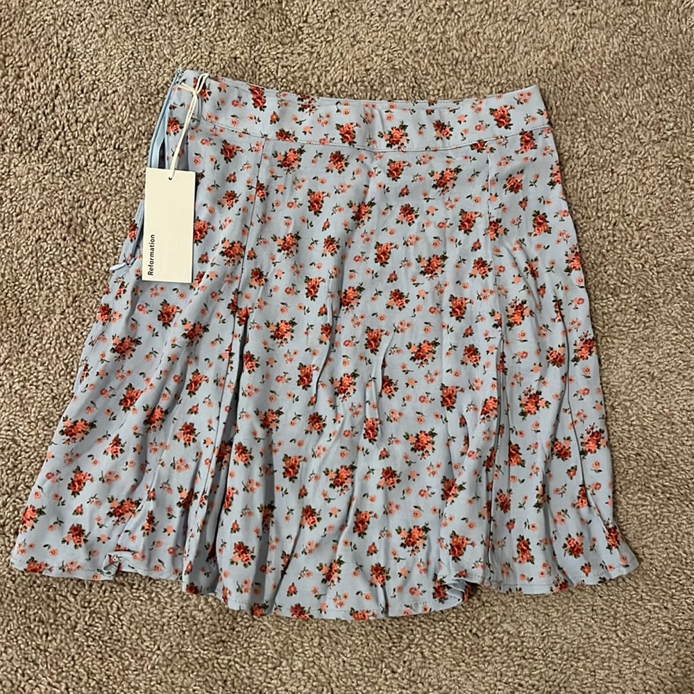 Reformation flounce skirt